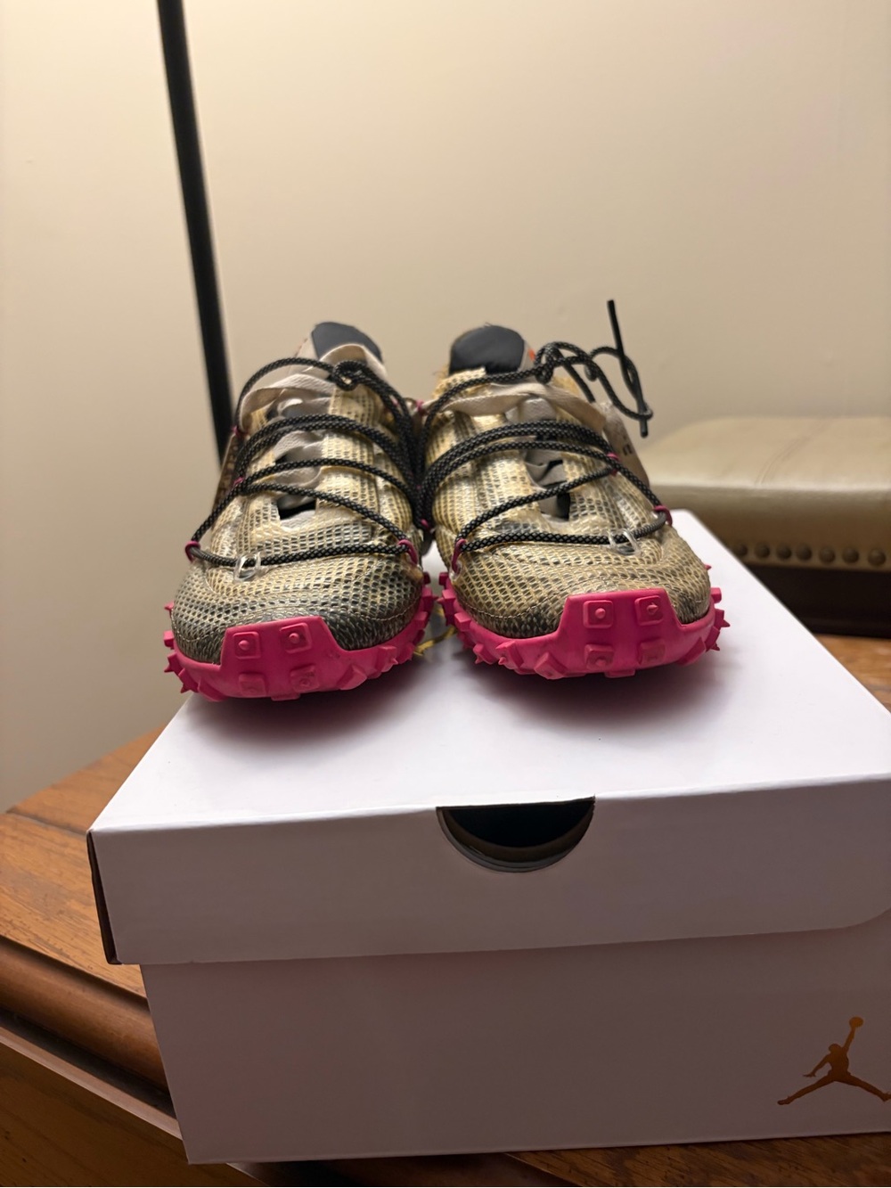Size W7.5 Nike X Off-White Waffle Racer Fuchsia W - Picture 4 of 7